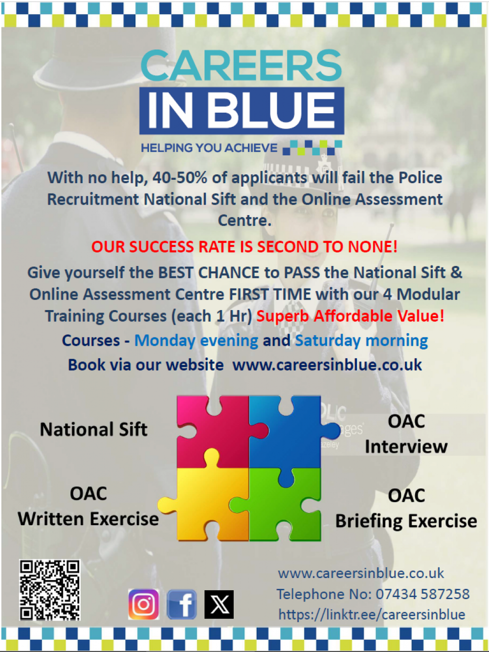 Careers in Blue National Sift modular support